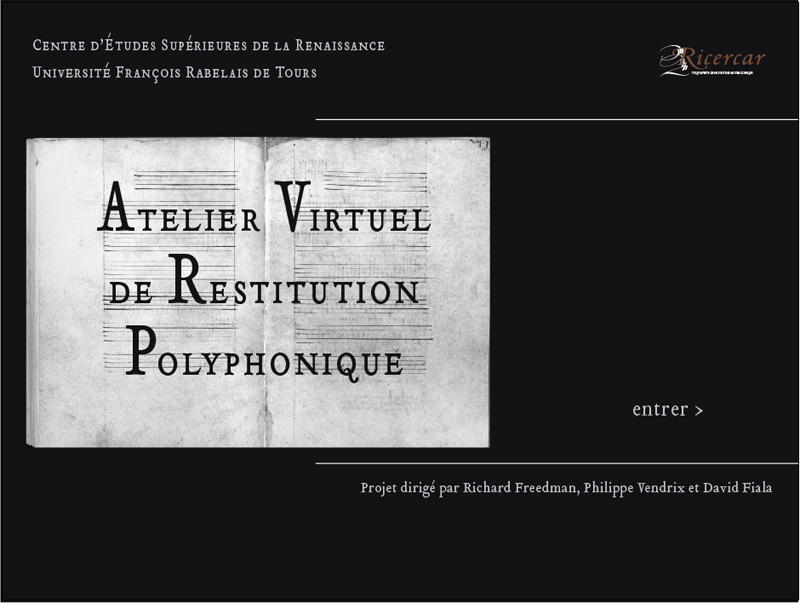 Atelier Virtuel de Restitutio Polyphonique