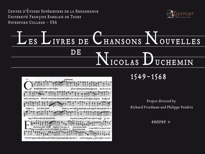 Les Chansonniers de Nicolas Duchemin